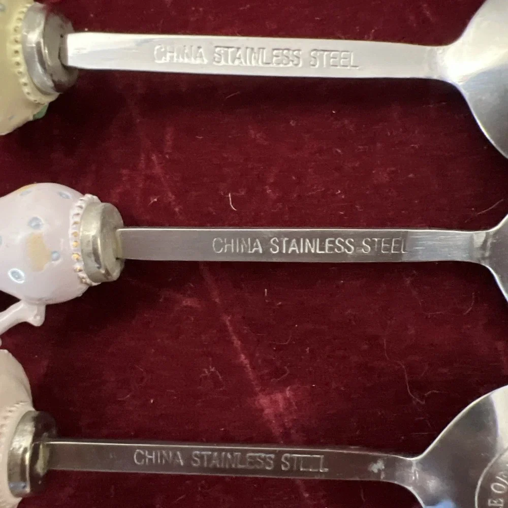 Vintage Avon Tea Time Memories Collector stainless steel, China Spoons - 3 Style